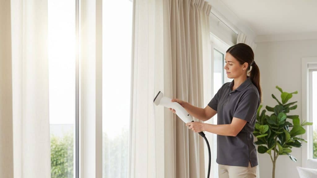 Professional cleaning curtains in NZ with specialist equipment to remove mould safely.